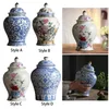 Vaser kinesisk stil keramisk knopp vasdekor mittpunkt vackert asiat torkat