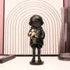 Banksy Sculpture DeepSea Diver Statues Graffiti Street Collectible Art Toy Resin Girl Figurines Home Decoration Desk Shelf Decor 240124