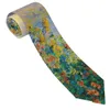 Bow Ties Vintage Sunflower Tie Oil Målning grafisk hals klassisk casual krage män kvinnor bröllopsfest slips tillbehör