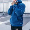 Mode män varm långärmad dragkedja hoodie casual 4 färger tröja utomhus fitness tröja höst vinter solid plysch toppar 240127