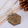 Dog Tag Pet Wooden Anti-lost ID Tags Customized Name Personalized Number For Pets Dogs Collar Cat Necklace Plate Puppy