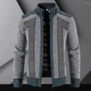 Men's Jackets Trendy Autumn Coat Long Sleeves Warm Elastic Men Jacket Plush Casual Winter Clothes