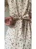 Ethnic Clothing Spring Eid Muslim Floral Dress For Women Dubai Abaya Morocco Party Dresses Ramadan Lace-up Kaftan Vestidos Arab Long Robe