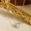 Hanger kettingen roestvrij staal liefde delicate mode 18k vergulde ketting sieraden cadeau voor hem vrouw met ketting
