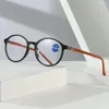 Güneş Gözlüğü Kadın Erkekler Bahar Menteşe Gücü 1.0x - 4.0x Oval Çerçeve Okuma Gözlükleri Blue Anti -Light Presbyopia gözlükleri