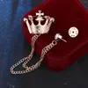 Broschen Mann Anzug Hemd Quaste Kette Krone Mode Herren Schmuck Geschenk Vintage Corsage Hochzeitskleid Mantel Zubehör Pins Brosche