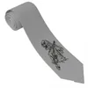 Fliegen Herren Krawatte Skelett Gitarre Spielen Hals Schädel Druck Coole Mode Kragen Muster Freizeit Qualität Krawatte Zubehör