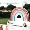 3x3m (10x10 stóp) z dmuchawą w stylu Boho nadmuchiwane sprężyste zamek POGO Rainbow Bounce House z Blower Mini Pastel Castle na imprezę