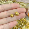 1PCS Pure 999 24K Yellow Gold Bead Men Women DIY Lucky Star Money Bag Pendant 021g 240122