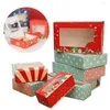 Emballage cadeau Boîte à biscuits de Noël Boîte à gâteaux de bonhomme de neige de dessin animé Party Treat Biscuit Boîtes d'emballage Durable Style de cuisson