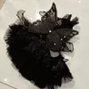 Vêtements pour chiens Vêtements faits à la main Fournitures pour animaux de compagnie Dentelle noire Ailes de papillon Accessoires Robe de princesse Robe magnifique Costume de soirée