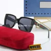 Neue quadratische Designer-Sonnenbrille für Männer und Frauen, Designer-Sonnenbrille, hochwertige Brillen, Luxus-Damen-Herren-Brille, Damen-Sonnenbrille, UV400-Linse, Unisex mit Box