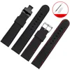 Watch Bands YOPO Selected Quality Silicone UniversalInterface Watchstrap Black Waterproof Rubber NeedleBuckle Accessories Wriststrap