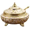 Ensembles de vaisselle Style européen et américain Assaisonnement Pot Épices Bouteilles Distributeur Porte-bonbons Conteneur Pots En Alliage Clamshell Condiment