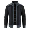 Men's Jackets Trendy Autumn Coat Long Sleeves Warm Elastic Men Jacket Plush Casual Winter Clothes