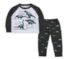 Enfants imprimés pyjamas tout-petits garçons dessin animé dinosaure chemise de lit vêtements de maison enfants vêtements décontractés garçons lettre pantalon adolescents chemise de nuit ensembles2145506