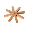 Tapetes de mesa nogueira pote suporte trivets de madeira para pratos trivet conjunto bule potes fácil armazenamento