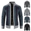 Men's Jackets Trendy Autumn Coat Long Sleeves Warm Elastic Men Jacket Plush Casual Winter Clothes