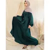 Abbigliamento etnico Moda musulmana Hijab Dubai Abaya Abiti lunghi Donna con fasce Islam Pianura africana Eid Ramadan Musulman