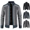 Men's Jackets Trendy Autumn Coat Long Sleeves Warm Elastic Men Jacket Plush Casual Winter Clothes