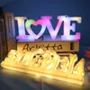 Marry Me LED Lights 5201314デジタルラブアルファベットのラミュアランプ背景壁屋内装飾結婚式の誕生日パーティー240124