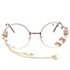 Sunglasses Frames Handmade Cute Bowknot Lollipop Pendant Clear Optical Glasses Frame Women Round Girls Retro Gothic Eyeglasses Glass Oculos