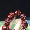 Strand Rhinoceros Horn The Eighteen Disciples Of Buddha Pterocarpus Santalinus Carving Rosary Product