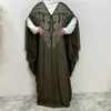 Ethnic Clothing Chiffon Women Open Abaya Kaftan Dubai Turkey Bat Sleeves Luxury Loose Robe Islamic Dresses Ramadan Kimono Muslim Woman Dress