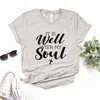 Magliette da donna Va bene con la mia anima Gesù Fede cristiana Magliette da donna Maglietta divertente casual per Lady Yong Girl Top Tee Hipster FS-28