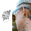 Boucles d'oreilles à clous en acier inoxydable hypoallergénique, 1 pièce, Style Punk, Clip d'oreille à rivets sans trou, bijoux de perçage pour hommes, crevaison