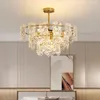 Lampadari 2024 Lampada a sospensione con illuminazione a fiori in cristallo nordico per soffitto, soggiorno, sala da pranzo, decorazioni per la casa, luci a sospensione