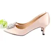 337 High Pumps Rhinestone Silk Upper 6cm 8cm or 10cm Stiletto Heels Women Wedding Party Shoes 240125 ss
