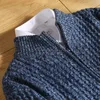 MVLYFLRT 100 Merinowolle Mantel Herren Stehkragen Strickjacke Herbst und Winter Verdickte Kaschmir Gestrickte Jacke Koreanische Mode 240202