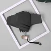 Paraplyer sol paraply kvinnlig solskyddsmedel och UV-skydd dubbelanvänd mini kompakt bärbar vikning