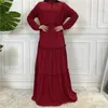 Ropa étnica Llegada Moda Alta Calidad Árabe Turquía Kaftan Musulmán para las mujeres Maxi Vestido Abaya Dubai Islámico Ramadán Modest Robe
