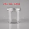 Storage Bottles 300ml 400ml 500ml Transparent Cream Jar With Sealed Screw Lid Clear Cookie Jars Big Size Food Tea Container Plastic Pot