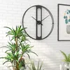 Horloges murales 50 / 70cm Grande horloge silencieuse Design moderne pour la décoration de la maison Bureau Style européen Montre suspendue