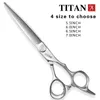 Titan Professional Hairdresser Barber Tools Salon Hair Coting Thanning Shearsセット60 7インチシャーザー240126