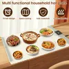 Table Mats Electric Warming Tray Folding Food Plate With 5 Adjustable Temperature Portable Silicone Warmer