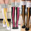 Femmes chaussettes PAWS Stocking Feet Poulet Fund Cartoon Cotton Creative Jam Leg Claw Lames 3D Impression au-dessus du genou High