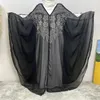 Ethnic Clothing Chiffon Women Open Abaya Kaftan Dubai Turkey Bat Sleeves Luxury Loose Robe Islamic Dresses Ramadan Kimono Muslim Woman Dress