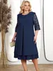 Plus Size Zomerjurken voor Vrouwen Borduren Bloemen Patchwork Formele Jurk Losse Bruiloft Banket Gala Dameskleding 240126