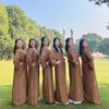 Roupas étnicas Eid Ramadan Muçulmano Mulheres Dama de Honra Casamento Noite Vestido Aberto Abaya Kaftan Kimono Cardigan Islâmico Caftan Dubai Robe