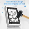 Metal Keypad Reader LED Backlight RFID 125khz for Access Control System Proximity Card Standalone 10002000 User Door Lock Entry 240123