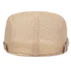 Ball Caps Herren Atmungsaktive Mesh Sommer Entenschnabel Hut Sboy Baskenmütze Ivy Cap Cabbie Flache Weiche Fahren Outdoor Einstellbar