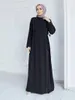 Vêtements ethniques Musulman Moyen-Orient Abaya Robe Diamant Abayas pour femmes Dubaï Manches longues Robes turques élégantes