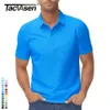 TACVASEN Estate 72% cotone Polo T-shirt Uomo Polo da golf traspirante T-shirt Active Sport Trekking T-shirt Casual Top da lavoro Uomo 240202