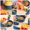 Dinnerware Sets Ramen Instant Noodle Bowl Suit Tableware Spoon Chopsticks Cup Case Complete Flatware Kit Student