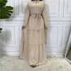 Ropa étnica Llegada Moda Alta Calidad Árabe Turquía Kaftan Musulmán para las mujeres Maxi Vestido Abaya Dubai Islámico Ramadán Modest Robe