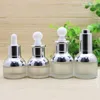 Storage Bottles 20ml Frosted Glass Bottle Silver Shoulder Collar Moisturizer Oil/essence/serum/liquid/toner Toiletskin Care Dropper